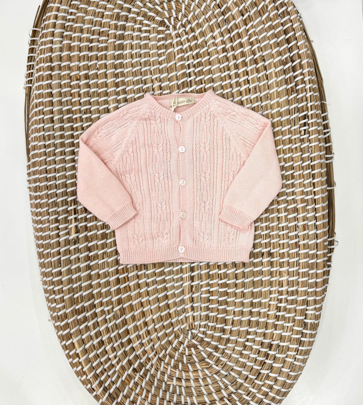 Cardigan Ricamo Rosa