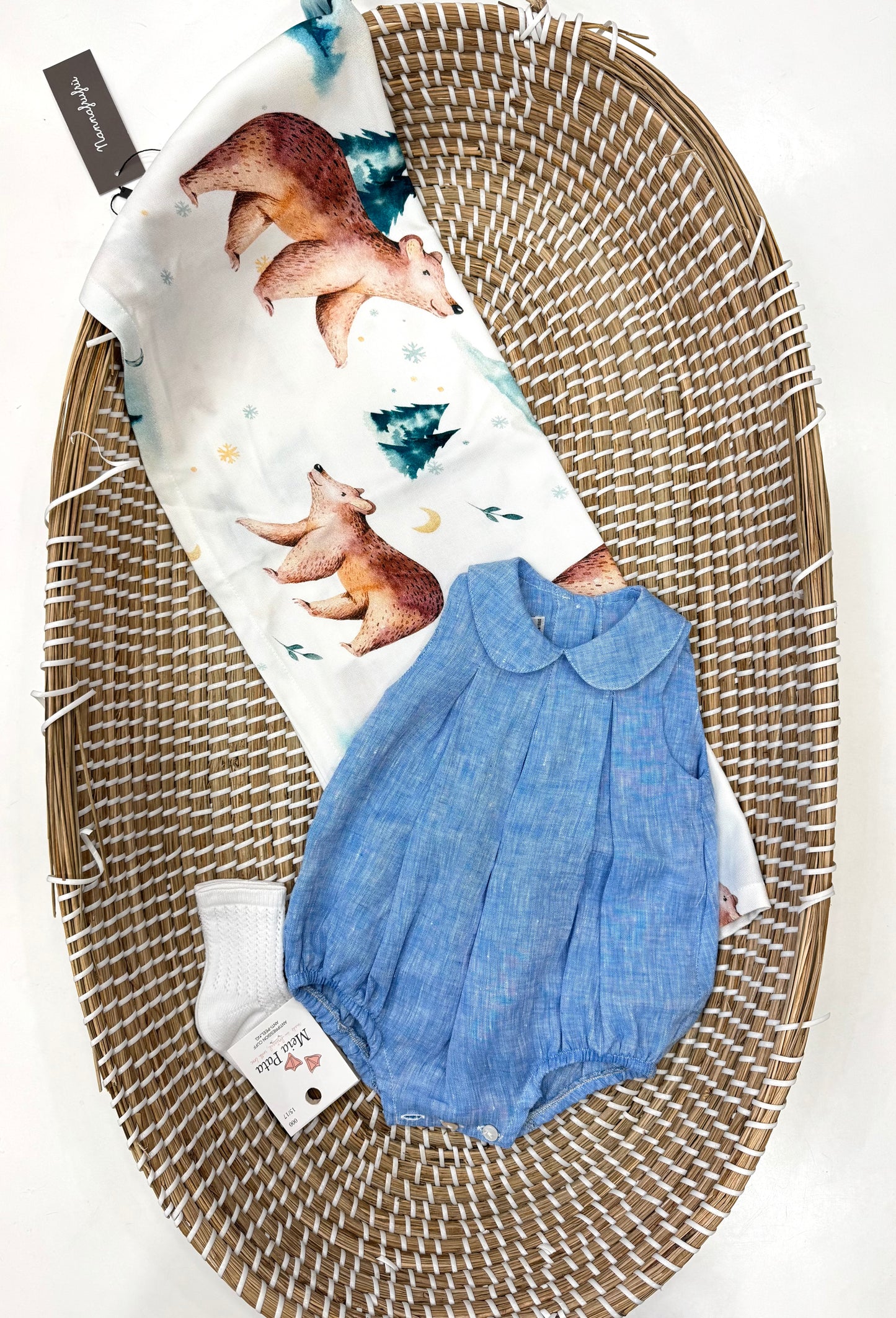 Pagliaccetto lino Denim chiaro