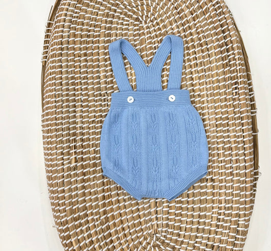 Salopette Ricamo Azzurro