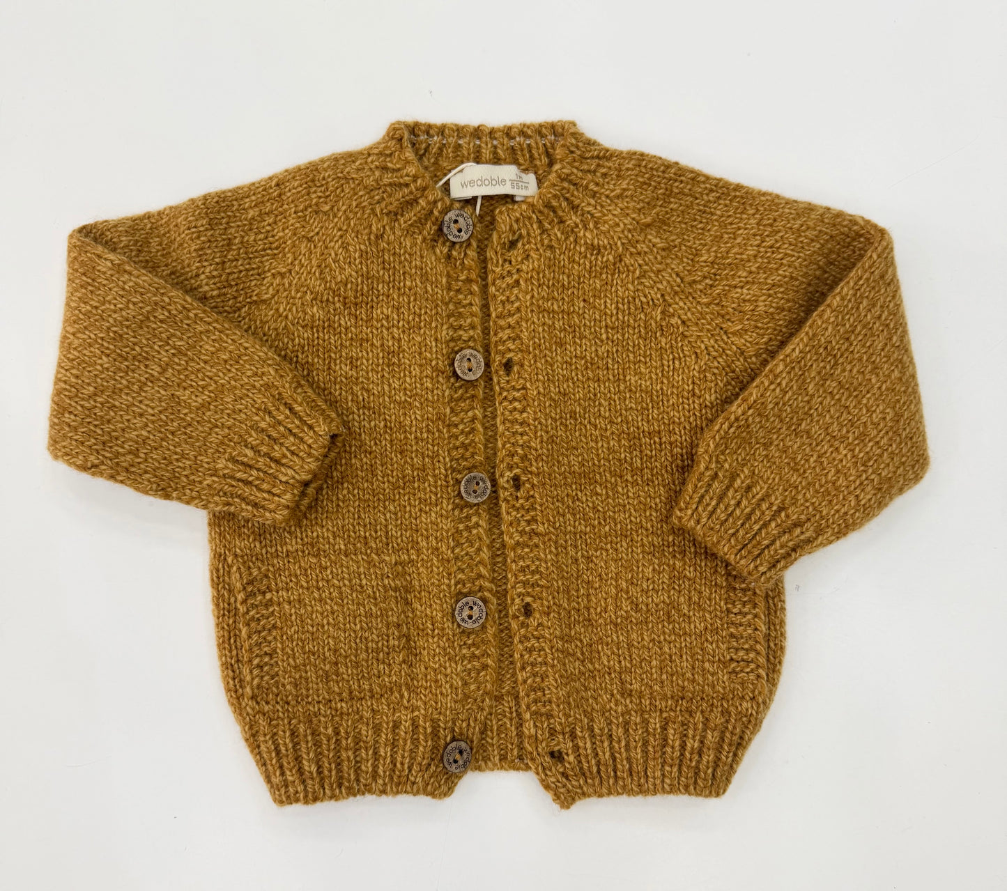 Cardigan wedoble senape