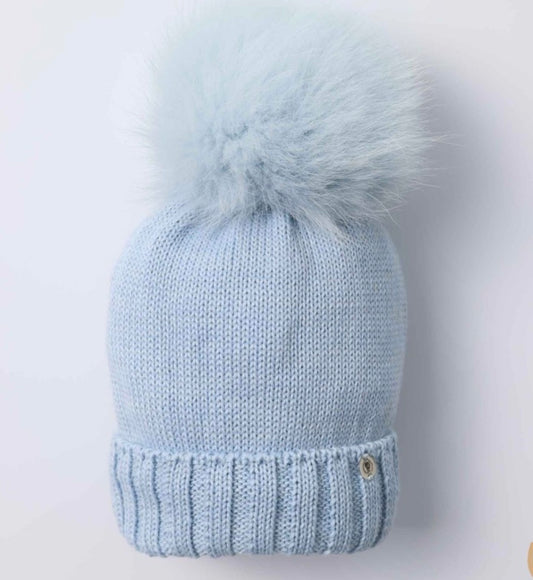 Cappello lana ponpom