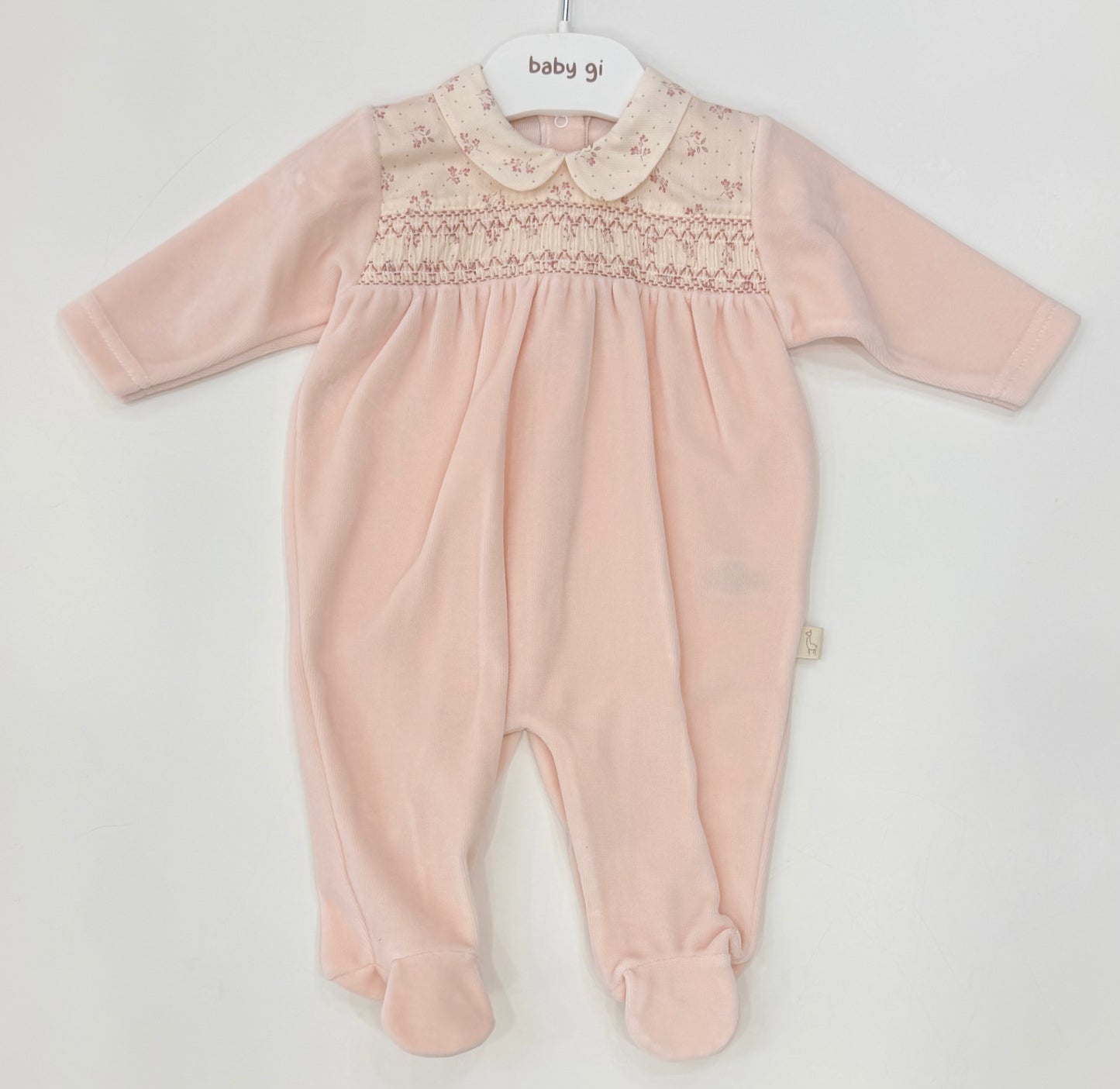 Tutina ciniglia BabyGi punto smock