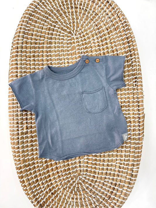 T-shirt Jersey cotone blu