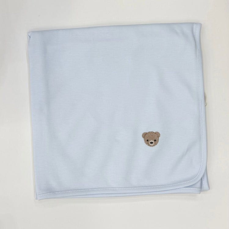Mussola BabyGi Teddy celeste