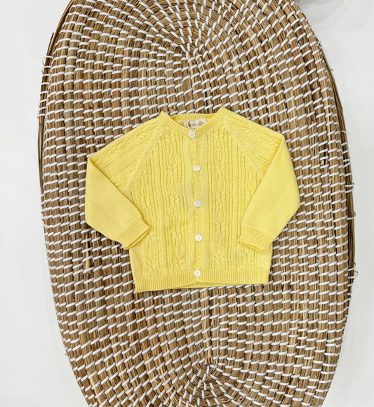 Cardigan Ricamo Giallo