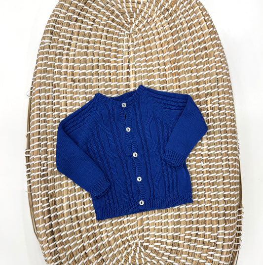 Cardigan Treccia Blu