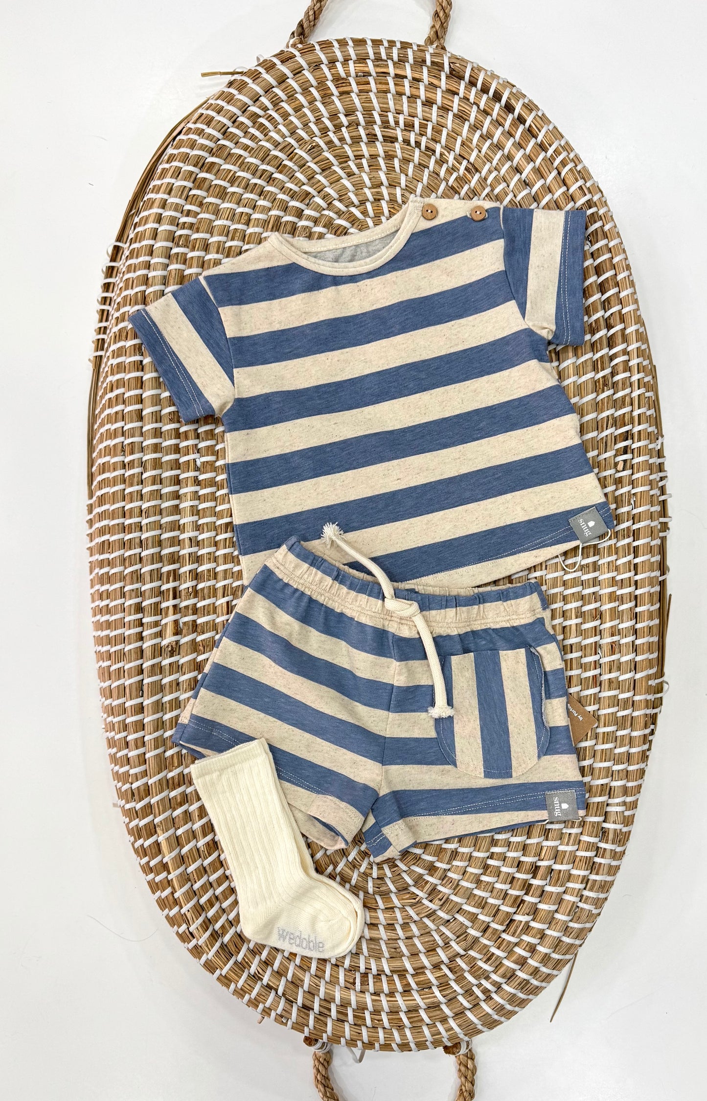 Completo righe Blue