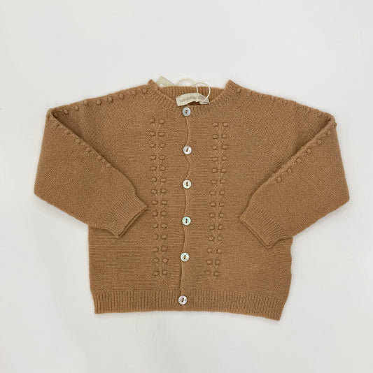 Cardigan wedoble caramello