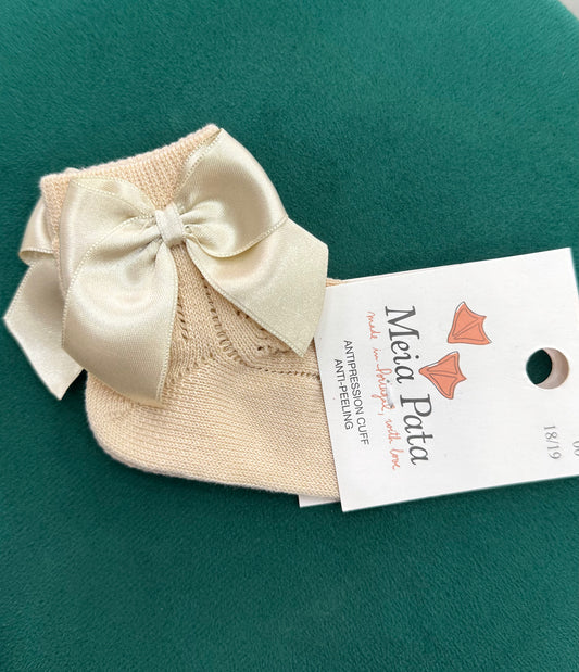 Calzini corti alla caviglia beige