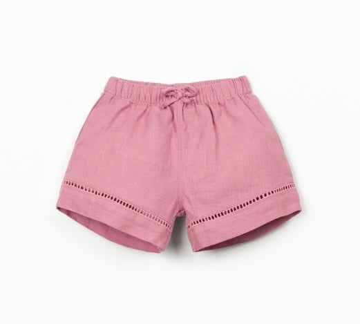 Shorts di lino Rosa