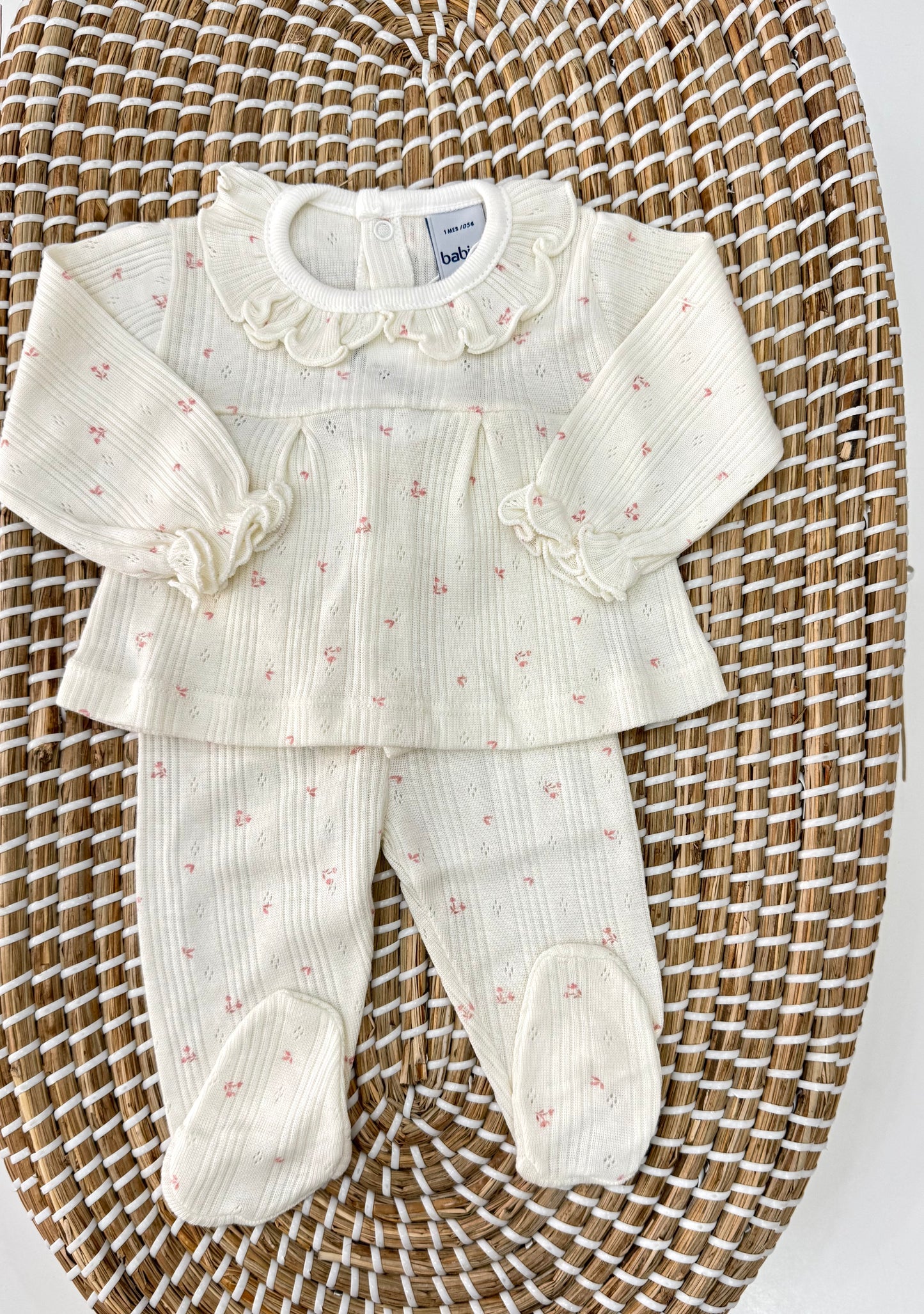 Due pezzi in cotone foglie