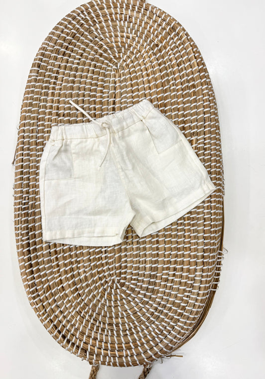 Pantaloncino in Lino Panna