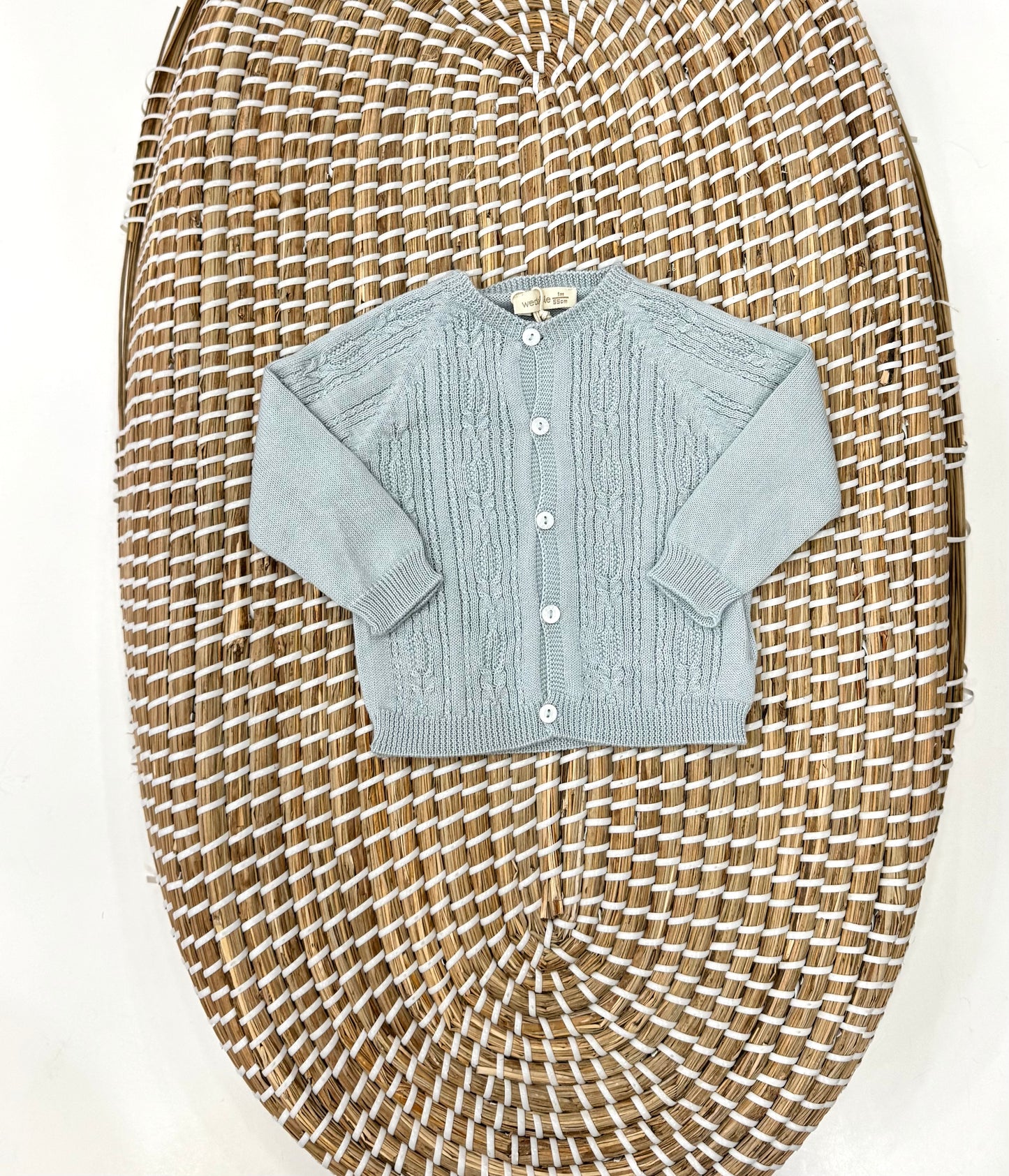 Cardigan Ricamo Azul