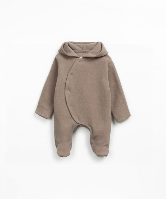Tutina in pile con cappuccio