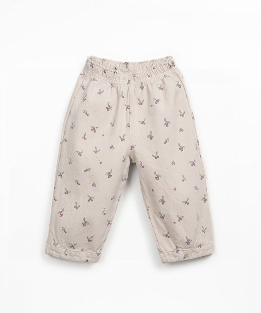 Pantaloni in twill con stampa