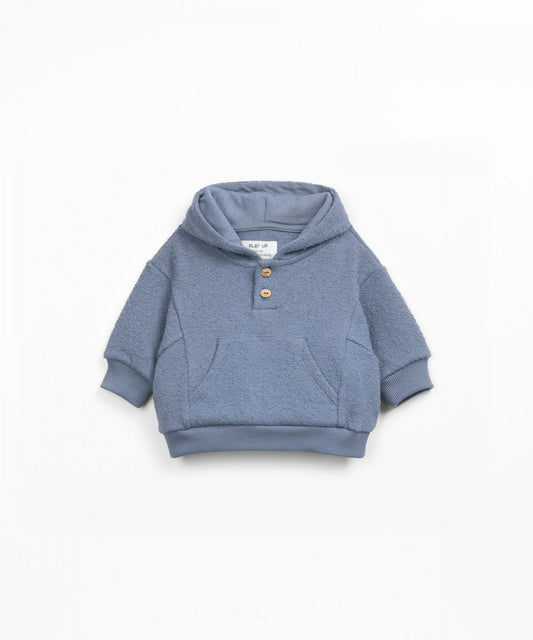 Felpa in maglia con cappuccio