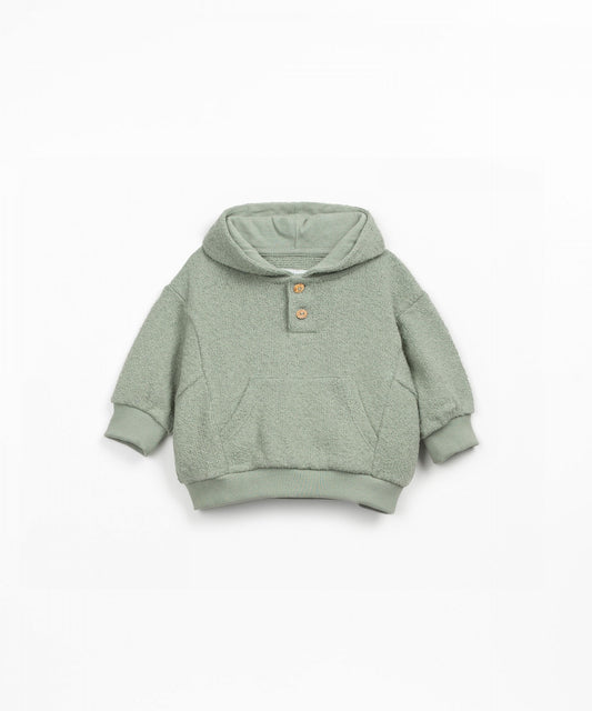 Felpa in maglia con cappuccio