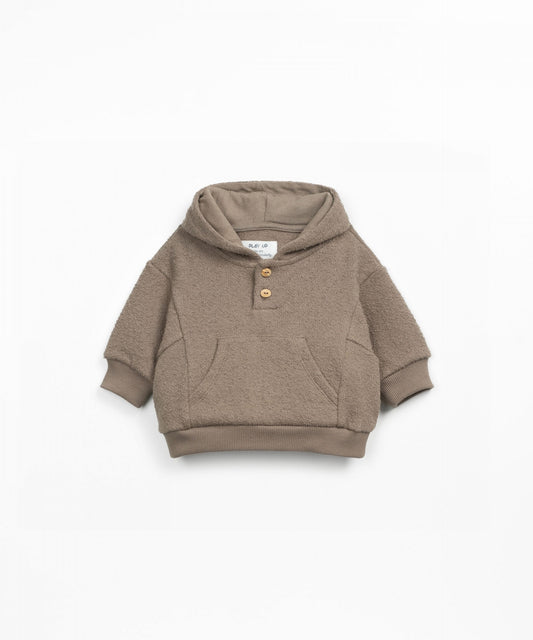 Felpa in maglia con cappuccio