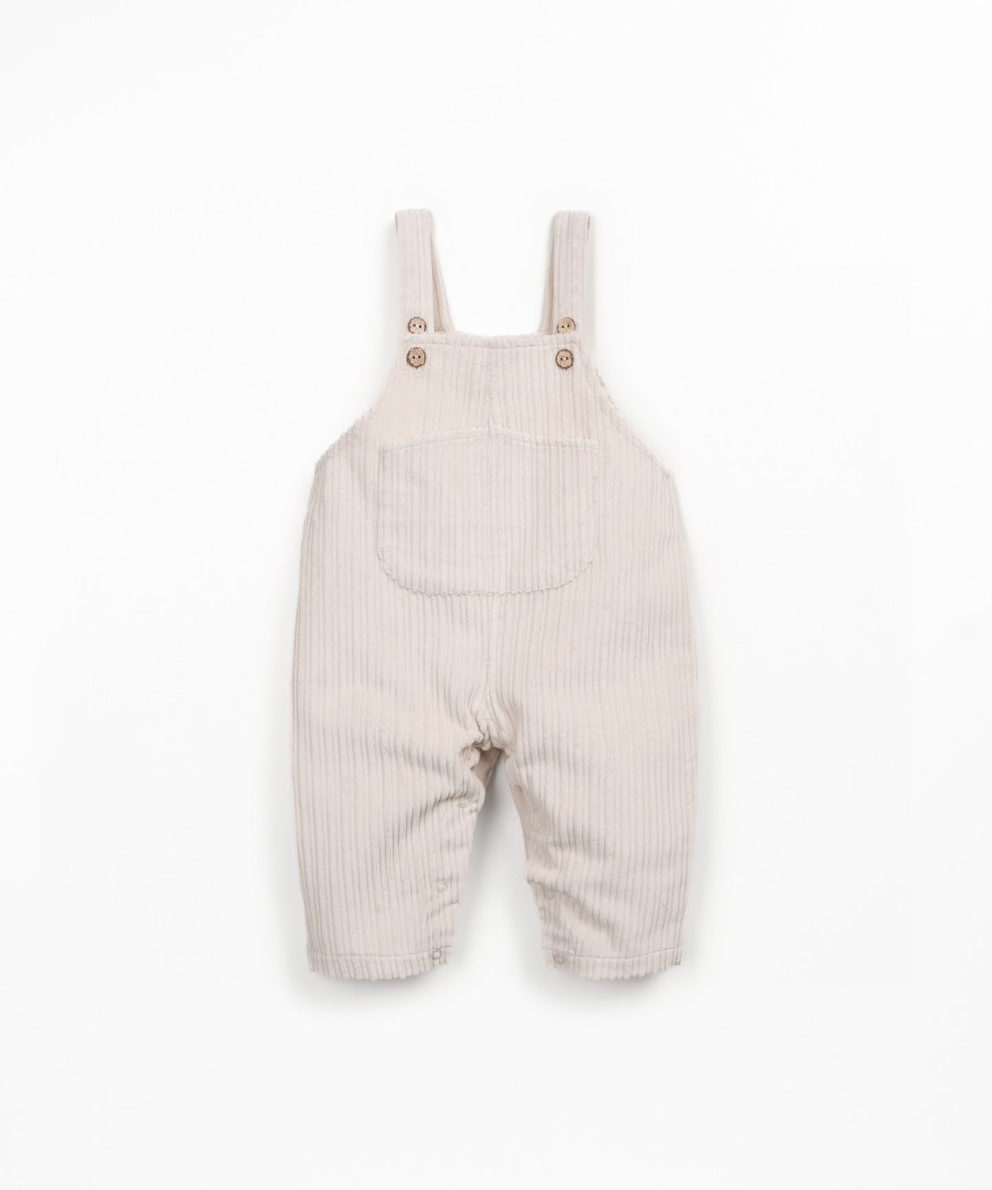 Salopette in velluto con tasca frontale