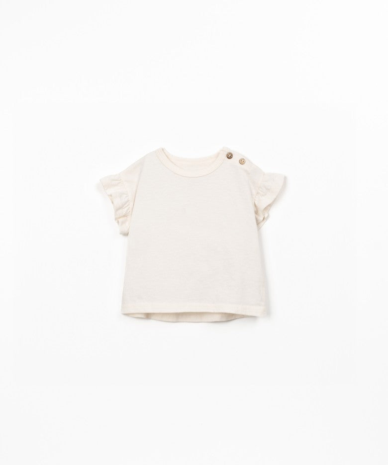 T-shirt con maniche arricciate