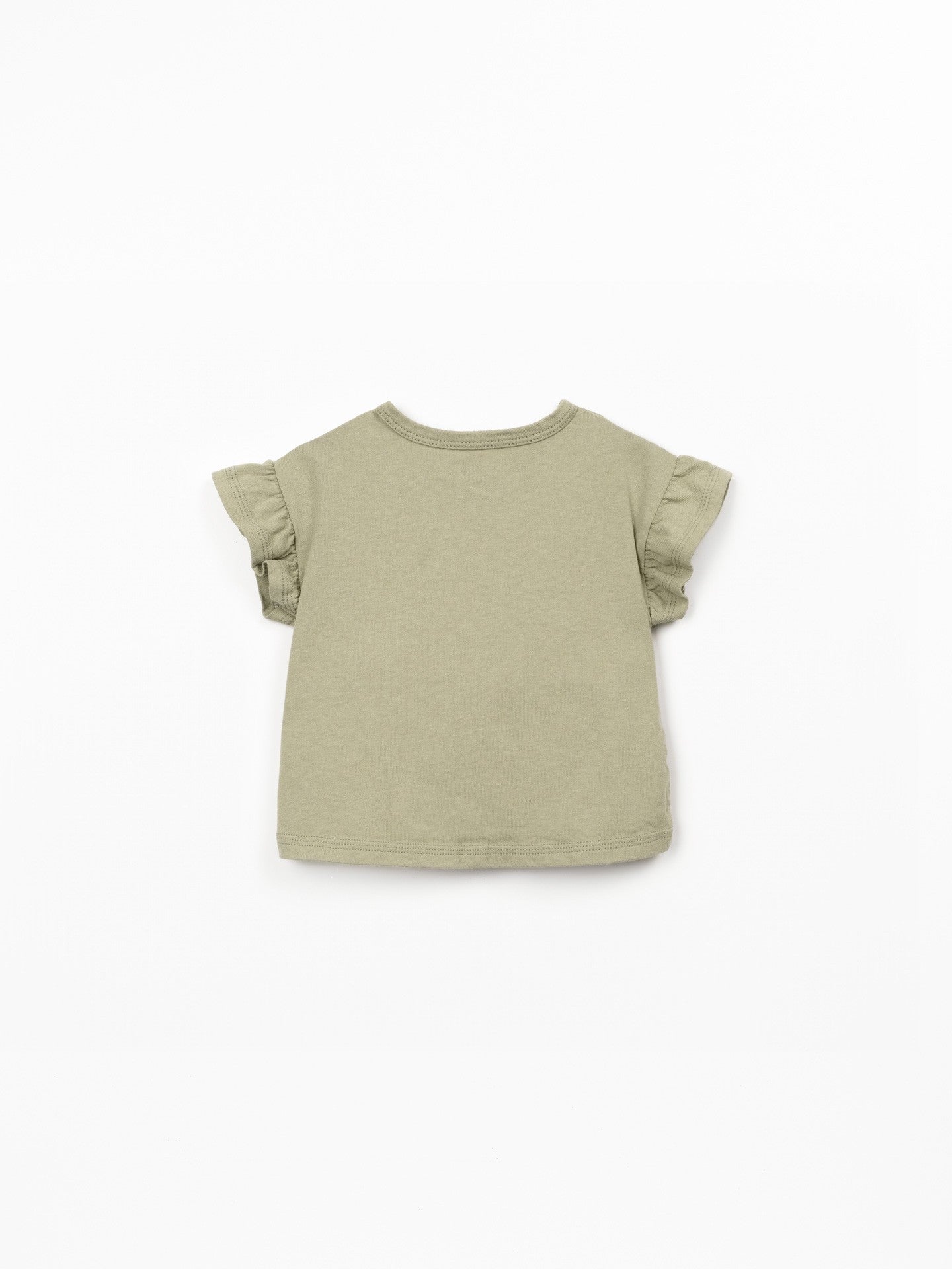 T-shirt con maniche arricciate