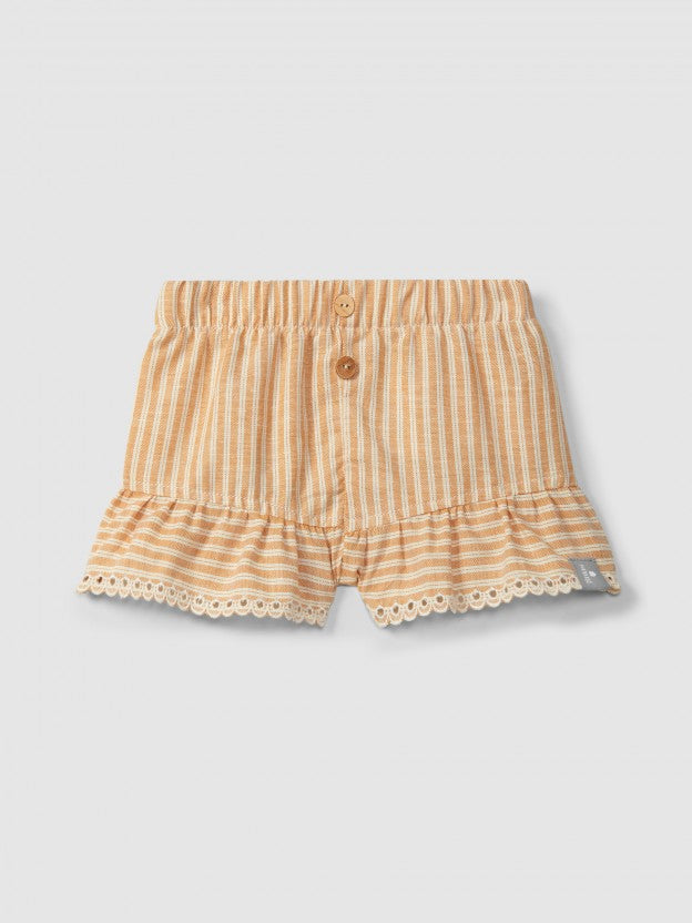 Shorts righe e dettagli arancione