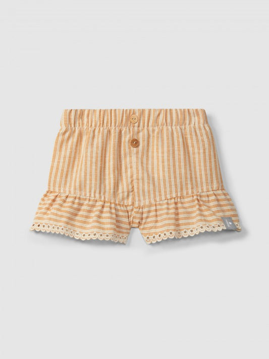 Shorts righe e dettagli arancione