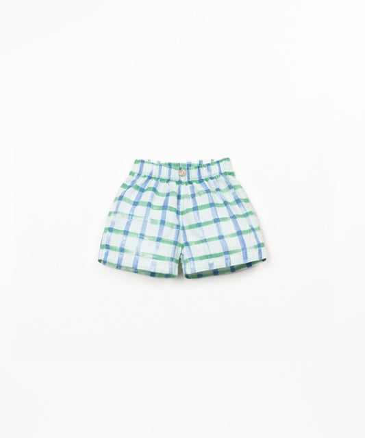 Shorts quadri cielo