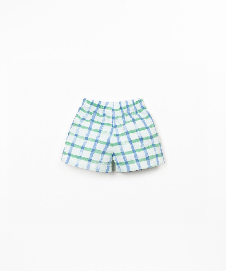 Shorts quadri cielo